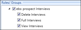 Interviews roles