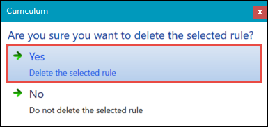 Delete confirmation message