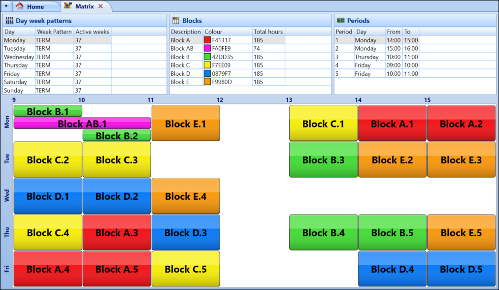 Matrix screen