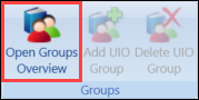 Open Groups Overview screen