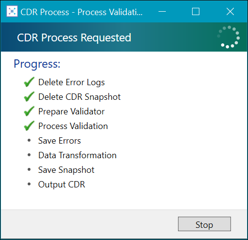 CDR Process window