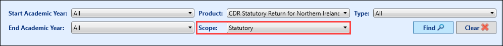 'Statutory' selected from the Scope: drop-down list