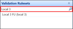 Validation Rulesets search bar