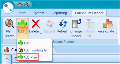 Add Plan option