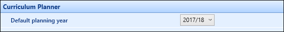 Default planning year institution setting