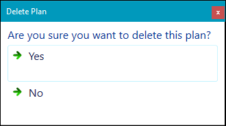 Delete Plan message