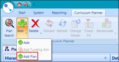 Add Plan option