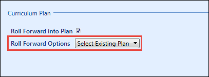 Select Existing Plan option