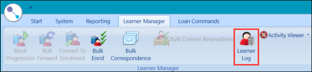 Learner Log button