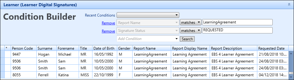 Data Miner - digital signature records