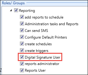 Digital Signature User role