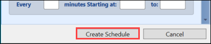 Create Schedule button