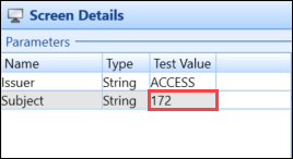 Subject - Test Value cell