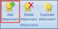 Add Attainment button