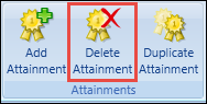 Delete Attainment button