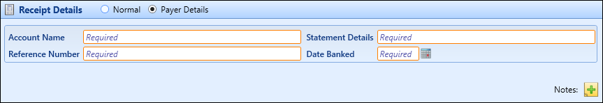 Payer details - direct credit payments