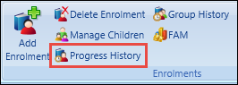 Progress History button