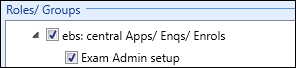 Exam Admin setup role