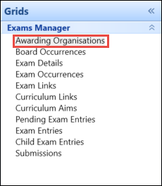 Awarding Organisations Option