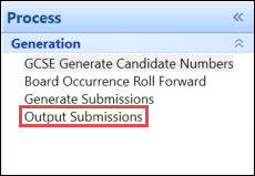 Output Submissions Option