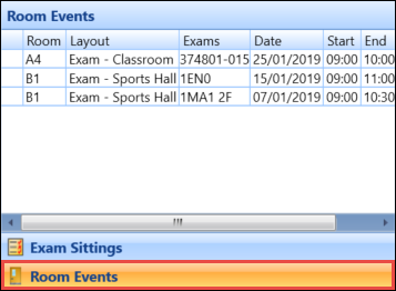 Room Events panel