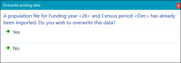 Overwrite existing data message