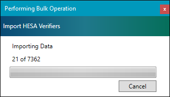 Perfroming Bulk Operation window