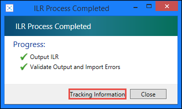 Tracking Information button