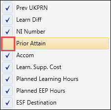 Select column you want to hide from the display