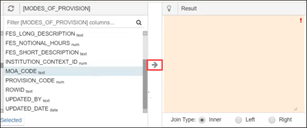 Append to SQL button