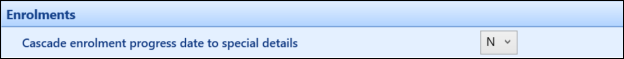Enrolments institution settings