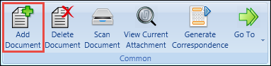 Add Document button