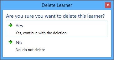 Delete Learner message