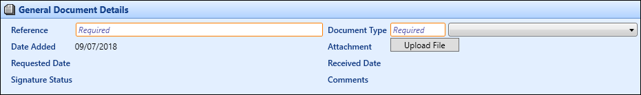 General Document Details section