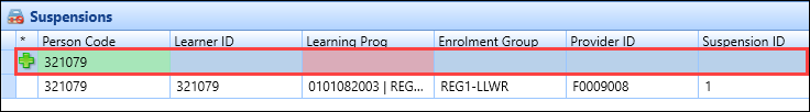 Row added to grid