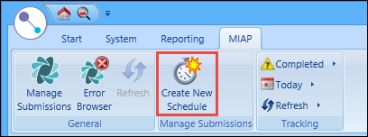 Create New Schedule button