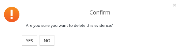 Delete confirmation message