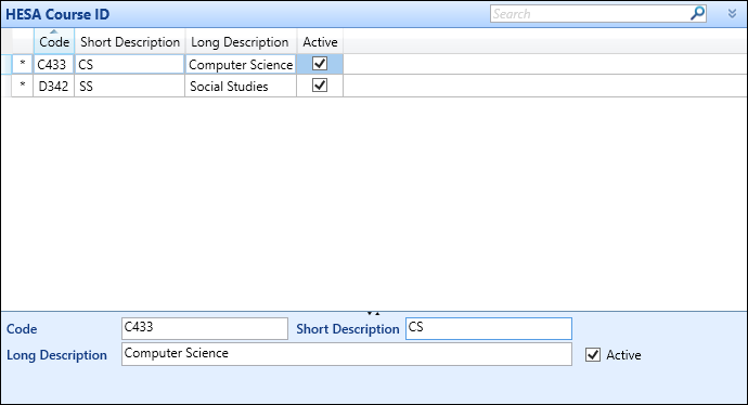 HESA Course ID