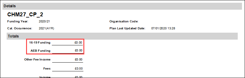 Renamed Curriculum Plan Overview Report fields