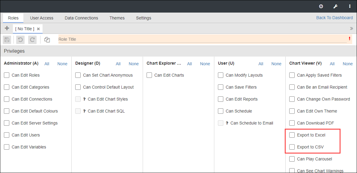 Export To Excel and Export To CSV permissions