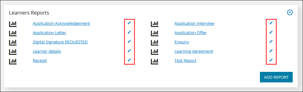 Edit Report button