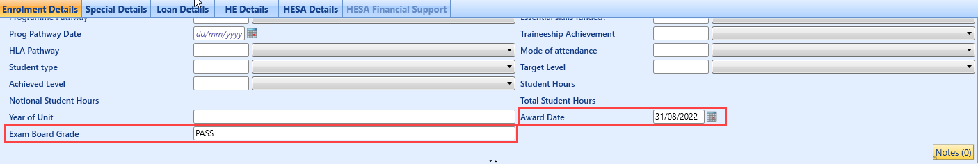 ExamBoardsGrade&AwardDate