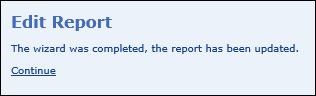 Edit Report confirmation message