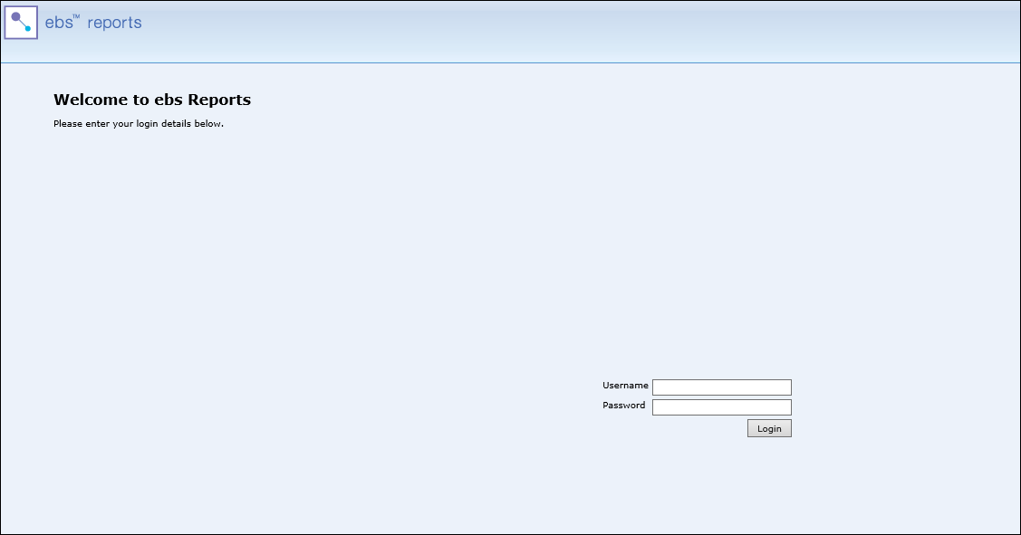 ebs Reports login page