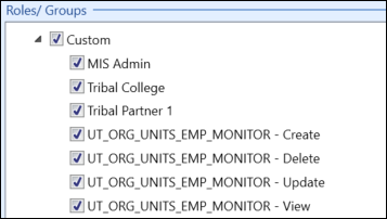 Custom roles and groups