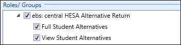 HESA Alternative Return roles