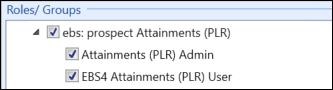 ebs: prospect Attainments (PLR) roles