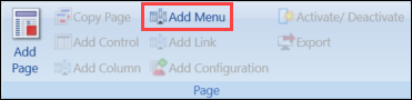 Add Menu button