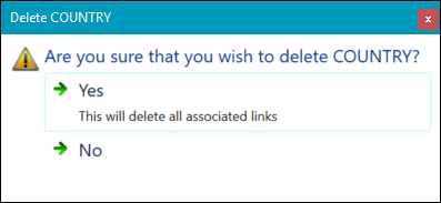 Delete confirmation window