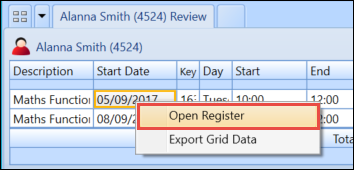 Open Register option